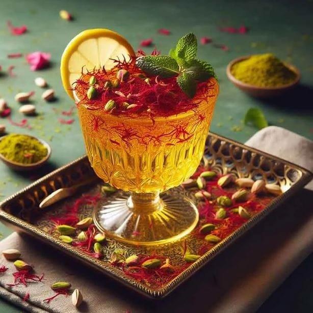 🌼 Kesar Sharbat (Saffron Syrup Drink)
