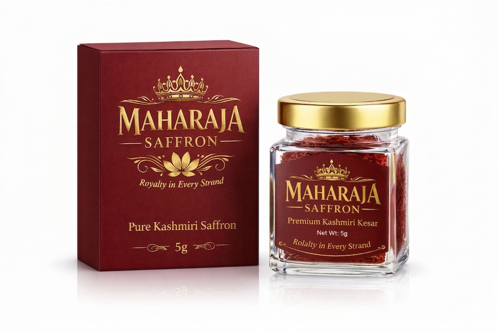 Premium Kashmiri Saffron (Maharaja pack 5g) – Grade A+ | 100% Pure, Lab Tested & Best Value Pack