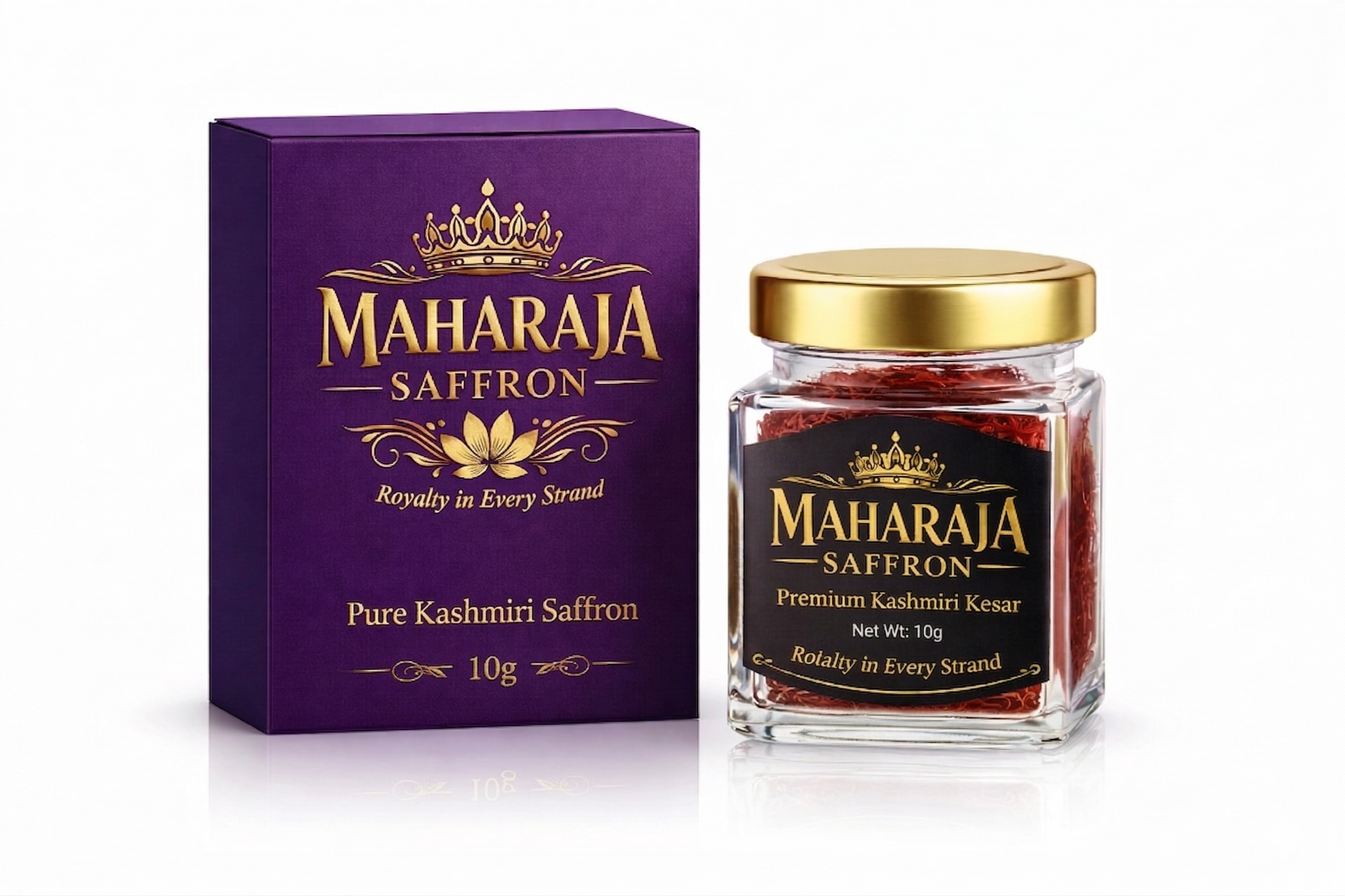 “Premium Kashmiri Saffron (Maharaja pack 10g) – Grade A+ | 100% Pure, Lab Tested & Maximum Savings Pack”